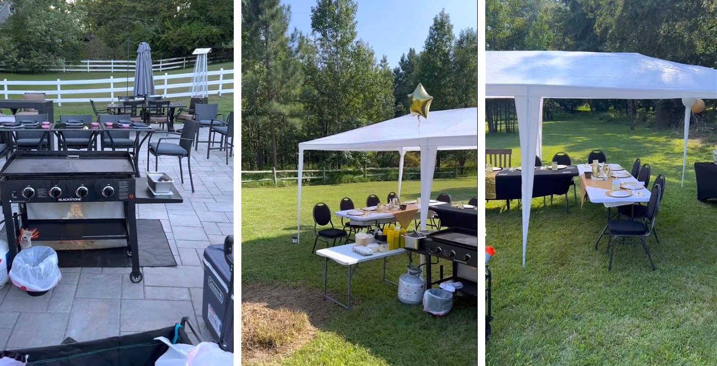 Outdoor Hibachi Grill Setup